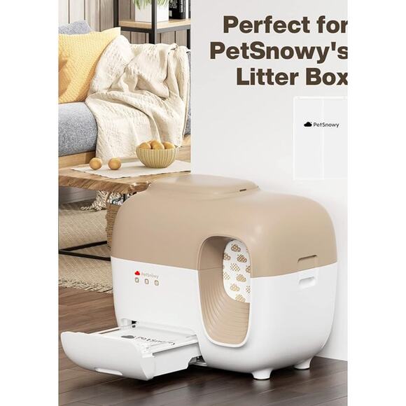 SNOW+ Cat Litter Box Liners, Self-Sealing Waste Drawer Bags for Automatic Box - Picture 2 of 7